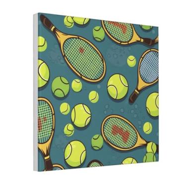 Imagem de Raquetes de tênis engraçadas e bolas de tênis, impressão em tela, pôster de arte emoldurada, arte fotográfica para decoração de parede de quarto, pintura de arte moderna, imagens de parede, prontas