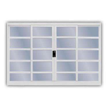 Imagem de Janela de Aço de Correr 100x100cm 4 Folhas Minas Sul MGM Branco