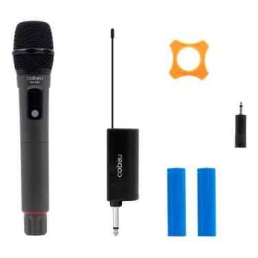 Imagem de Microfone Sem Fio Profissional Uhf Led Com Receptor Ec - Coibeu, Cinza