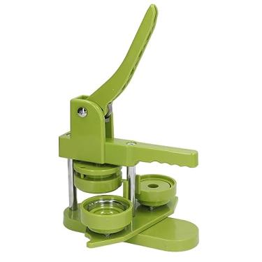 Imagem de Máquina de fazer botões, 100 Sets DIY Pin Badge Button Maker Press Machine com alça ergonômica, Suprimentos de metal para a confecção de alfinetes, gravatas e chaveiros (58 mm)