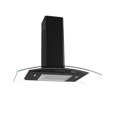 Imagem de Coifa de Parede Fogatti 80cm Vidro Curvo Clean, 3 Velocidades, Led, e Função Exaustor ou Depurador