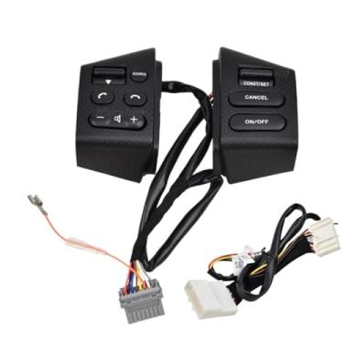 Imagem de Acessórios para carro Botões de controle do volante com luz de fundo Botões prateados compatíveis com Nissan Livina Tiida Sylphy(Model D)