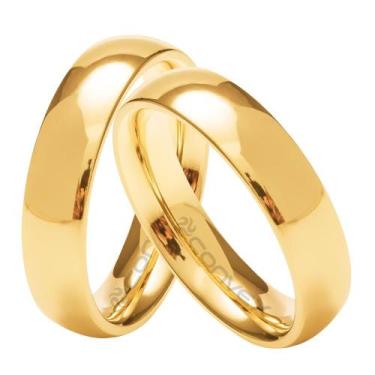 Imagem de Aliança Dubai Tungstênio Dourada 5mm. - Convex, 21
