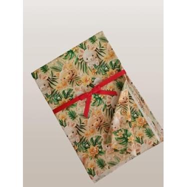 Imagem de Cinderela Tecido Tricoline Digital, 1,50 largura, unidade de 0,55 comprimento, Estampado Bichinhos de Bisqui e Perolas