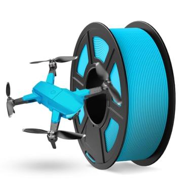 Imagem de JAYO Filamento PETG fosco rápido 1,75 mm azul celeste 1,1 kg, filamento de impressora 3D de alta velocidade 30-600 mm/s, alta dureza e resistência a impactos, carretel de 1,1 kg (1,1 kg)