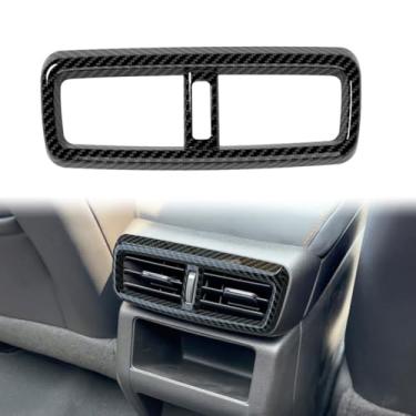 Imagem de TENWIND Tampa de ventilação de ar condicionado traseira do console central do carro compatível com acessórios Honda Acura ZDX 2024 2025 (fibra de carbono)