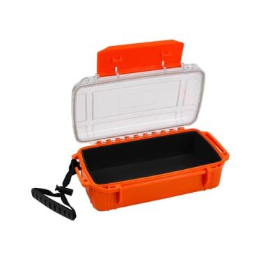 Imagem de YVUDW Dry Box Recipientes de armazenamento à prova d'água pequena caixa à prova d'água para caiaque, 21,6 cm x 12,7 cm x 7,1 cm flutuante caixa de armazenamento de barco impermeável laranja