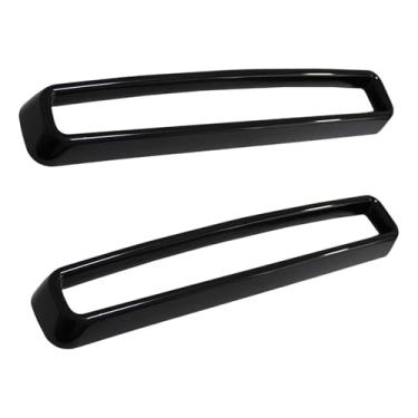 Imagem de Generic 2 pçs grade do radiador grade dianteira guarnição facilmente instalar acessórios de automóvel substituição inferior grill protetor para, Preto