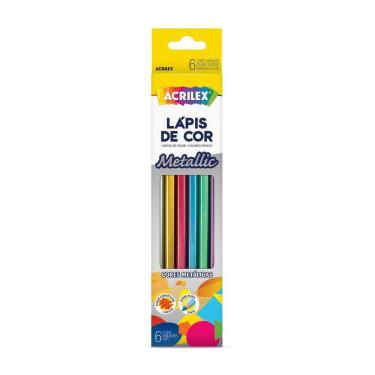 Imagem de Lapis De Cor Metalico 6 Cores Acrilex