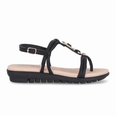 Imagem de Sandália Marli Salto Anabela Baixo Preto - PICCADILLY, 37