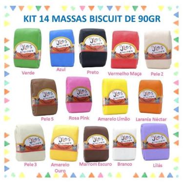 Imagem de Kit 14 Massas De Biscuit - Jl Artesanato 90 Gramas
