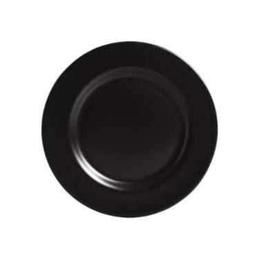 Imagem de Conjunto com 6 Pratos de Sobremesa Preto Acetinado Ø21cm - Alleanza Ce