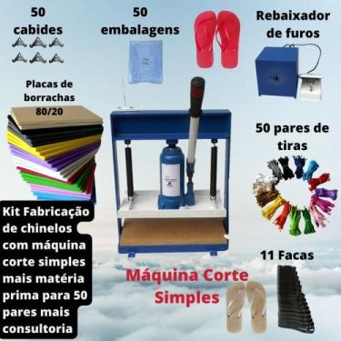 Imagem de Fábrica Completa de Chinelos com Máquina e Matéria prima para 50 pares