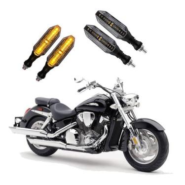 Imagem de KIT 4 Seta Esportiva Pisca de Led Modelo P26 Para Moto VTX 1800R Ano 2