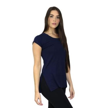 Imagem de Blusa Feminina Sobre Legging Longa Tapa Bumbum Academia - B2T, Azul, M