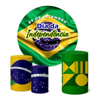 Imagem de Trio Capas Cilindro + Painel Redondo Dia da Independência (K1DIB0001)