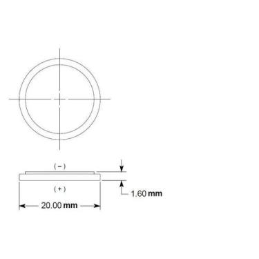 Imagem de Pilhas Moeda Duracell CR2016 3V - Kit com 2 Unidades