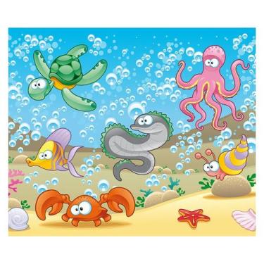 Imagem de Papel de Parede Adesivo Infantil Fundo do Mar Quarto Criança - 673pcm 