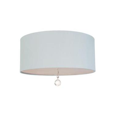 Imagem de Luminária Plafon Com Cristal Cúpula Azul 30x15 2e27 Bivolts - Tom Luz