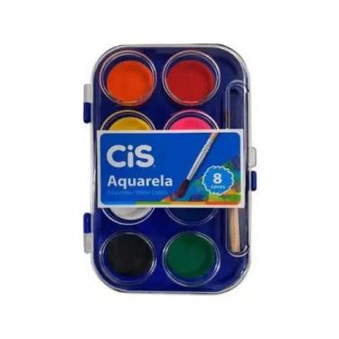 Imagem de Aquarela Cis com 8 cores + pincel