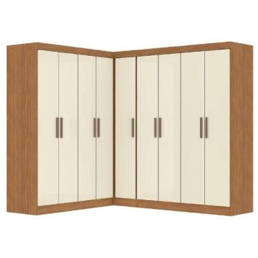 Imagem de Guarda Roupas Modulado De Canto Madrid Com 9 Portas Maxel Madeirado/of