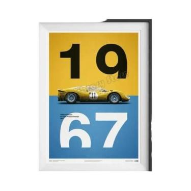Imagem de Pôster Retrô De Carro Clássico, 24 Horas De Le Mans, Arte De Parede, P