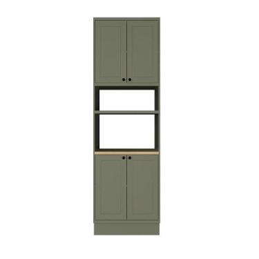 Imagem de Torre Quente Herval Viana, MDF, 4 Portas, Verde Hill e Carvalho Nature