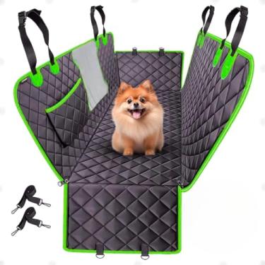Imagem de Capa Protetora Pet Para Carro Impermeável, Antiderrapante, Resistente ao Desgaste, Grande Capacidade 4 em 1 capa de Banco Traseiro de Carro para Cachorro e Gato (Verde)