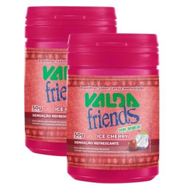 Imagem de Kit 2 Pastilha Valda Friends Ice Cherry Zero Açúcar Pote 50g