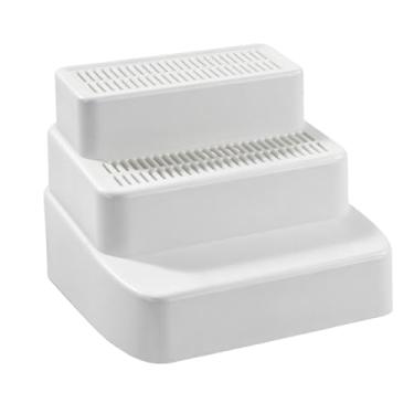 Imagem de Stgfyxgs Rampa de Escada para Areia de Gato com 3 Níveis, Acessórios Laváveis, Fácil de Limpar, Multifuncional, Secagem Rápida, 28 X 28 X 21,8 Cm, com, Branco