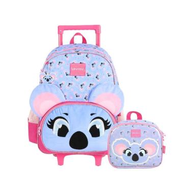 Imagem de Kit Escolar Up4You Mochila Rodas E Costas + Lancheira