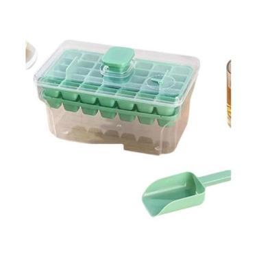 Imagem de Forma De Gelo De Grau Alimentício Com 34/68 Cavidades E Caixa De Armaz