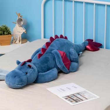 Imagem de Bicho de pelúcia Ololele Little Weighted Dragon 1kg azul 70cm