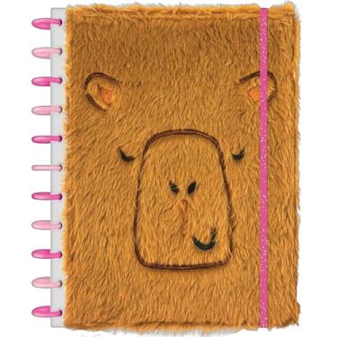 Imagem de Tilibra - Caderno Universitário Tilidisco 10 Matérias Pelúcia CapyClub 160 Folhas