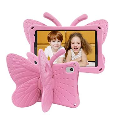 Imagem de Tading Capa infantil para tablet TCL Tab 8 LE lançado em 2023, capa protetora de espuma EVA à prova de borboleta fofa para TCL Tab 8 LE (modelo: 9137W)/TCL Tab 8 WiFi (modelo: 9132X) - rosa