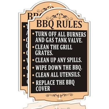 Imagem de Placa para churrasco, placas de pátio e decoração ao ar livre, churrasqueira de quintal, placa de pai, decorações de churrasco, bar de quintal, decoração de piscina, itens essenciais para aluguel de