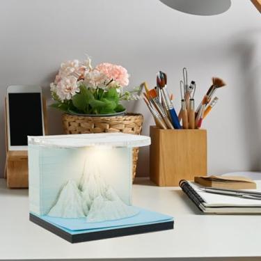 Imagem de Bloco de notas 3D, calendário de mesa, 3D, bloco de notas estéreo, Sunshine Mountain, bloco de anotações, calendário destacável, bloco de notas 3D, arte de entalhe em papel para decoração de mesa de
