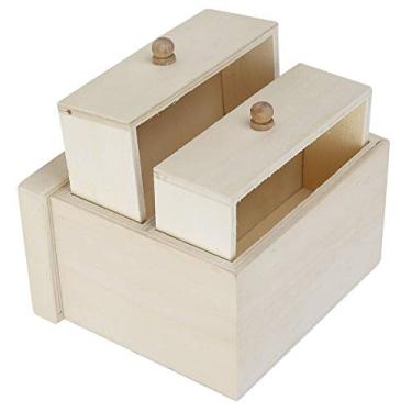 Imagem de Yctze Caixa Elegante de Armazenamento de Mesa de Madeira para Cosméticos, Jóias e Documentos-organizador de Economia de Espaço Com Gavetas-ideal para Sala de Casa, Escritório e Artesanato