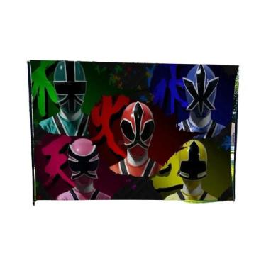 Imagem de Bandeira Artística De Camping Mighty Morphin Power Rangers De Alta Qua