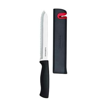 Imagem de Farberware Faca utilitária serrilhada Edgekeeper 5253303, 14 cm, preta