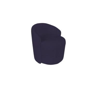 Imagem de Poltrona Yara Conforto Leitura e Descanso - Estopar, Boucle Azul Marin