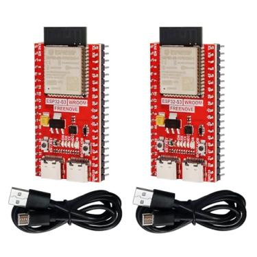 Imagem de Freenove ESP32-S3 ESP32 S3 Board Lite (Flash de 16 MB) (pacote com 2), microcontrolador Dual-core 32-bit 240 MHz, sem fio integrado, código C Python, tutorial de projetos de exemplo