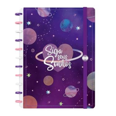 Imagem de Caderno Disco Inteligente G Siga Seus Sonhos Roxo 80 Fls