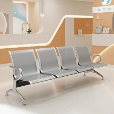 Imagem de Cadeira Longarina Sem Est Cromada 4 Lugar - MAK DECOR