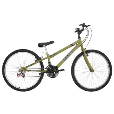 Imagem de Bicicleta de Passeio Ultra Bikes Esporte Rebaixada Aro 26 Reforçada Freio V-Brake – 18 Marchas Verde Oliva Fosco