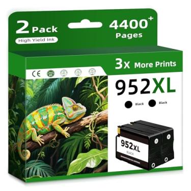 Imagem de Ubinki Cartucho de tinta de substituição compatível para HP 952 HP952 XL 952XLBlack pacote com 2 para Officejet Pro 7740 8710 8210 8720 8715 8702 7720 8725 8735 8740 8730 8700 8200 Impressora