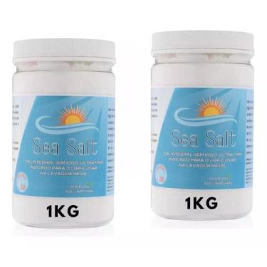 Imagem de Soro em Pó 1kg Para Lavagem Nasal Cloreto De Sódio Kit 2 - Sea Salt