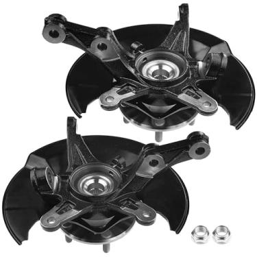 Imagem de Par de junta de direção dianteira esquerda e direita e conjunto de cubo de rolamento de roda serve para Honda Civic 2006 2007 2008 2009 2010 2011 (sem modelo Si), 44600SNAA00, 45255SNAA00, 51211SNA010