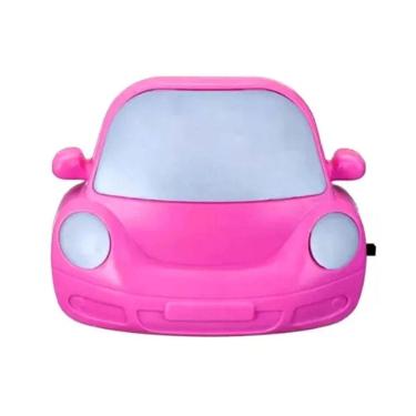 Imagem de Abajur De Tomada Infantil Quarto Luz Noturna Led Carro Rosa