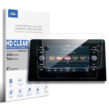 Imagem de INNOSURE Protetor de tela de vidro temperado para Volkswagen Jetta S/Sport/SE, Jetta GLI Autobahn, Taos S/SE/SE Black/SEL 20.3 cm Touchscreen antiarranhões/impressões digitais (HD Clear)